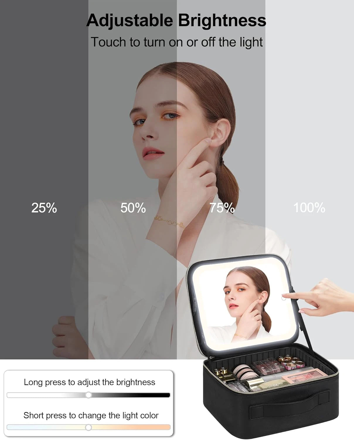 LumiCase LED Makeup Organizer & Travel Vanity